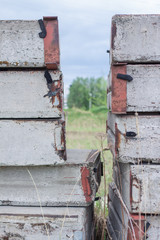 Concrete slabs for construction.