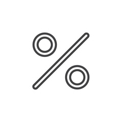 Discount Percent line icon. linear style sign for mobile concept and web design. Percentage outline vector icon. Symbol, logo illustration. Pixel perfect vector graphics