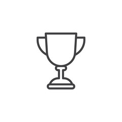 Trophy award line icon. linear style sign for mobile concept and web design. Winner cup outline vector icon. Symbol, logo illustration. Pixel perfect vector graphics
