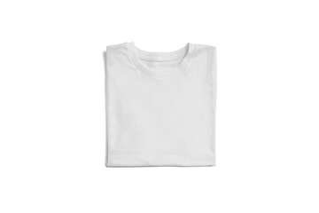 white t-shirt on white background. Mockup for design