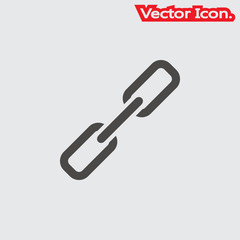 link icon isolated sign symbol and flat style for app, web and digital design. Vector illustration.