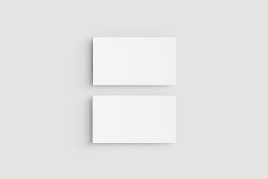 Two horizontal business cards on white background.Mockup