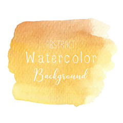 Orange abstract watercolor background. Vector illustration.