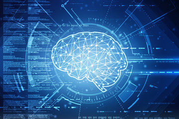 Fototapeta premium 2d illustration Human health brain 