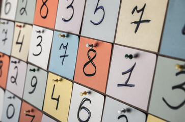 Background of numbers. from zero to nine. Background with numbers. Numbers texture