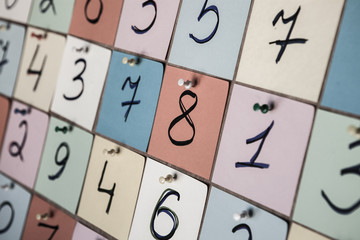 Obraz premium Calculator digital numbers.