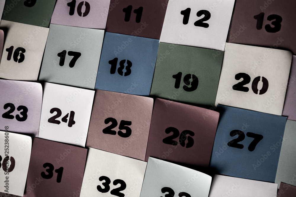 Poster background with numbers. numbers texture