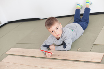 Reconstruction of wooden floor.