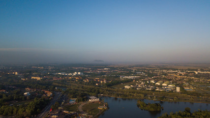 Aerial view landscape in Kedah Malaysia