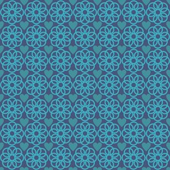 Flower Love Abstract Pattern blue