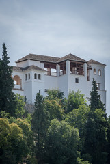Views of the Generalife in the Alhambra of Granada. Spain
