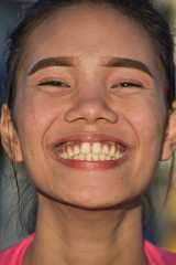 Pretty Asian Female Smiling