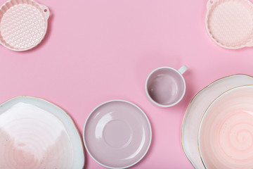  Clean dishes, Many elegant porcelain cups, saucers and plates