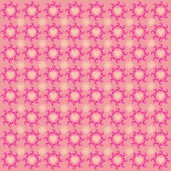 Seamless Pattern Love Pink Color