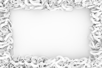 String backdrop, virtual paper frame, for design texture & background. 3D rendering.