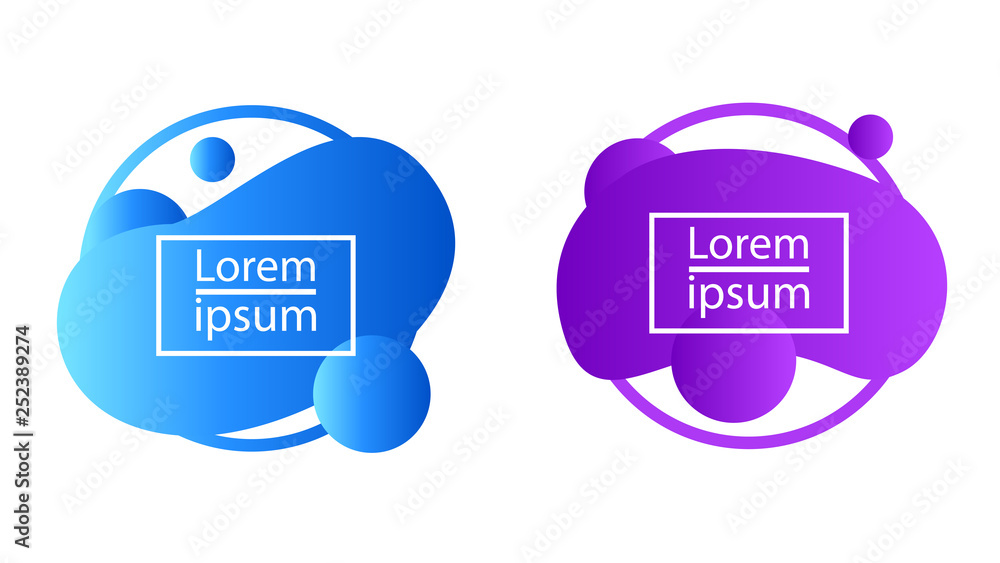 Poster abstract bubble blob modern futuristic gradient color bright circle
