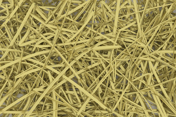 CGI composition, messy strings, virtual backdrop for design texture, background. 3D render.