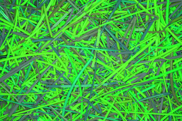 Messy strings virtual backdrop. For graphic design or background, CGI composition. 3D render.