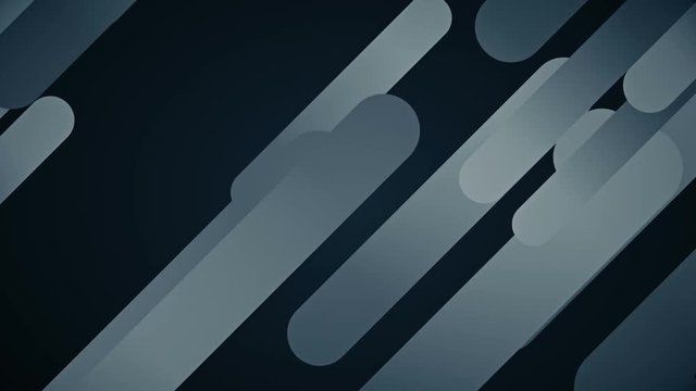 Abstract background in flat style with animation of rounded rectangles, circles and lines on colorful backdrop. Animation of seamless loop.