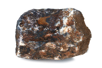 Rock stone isolated on white background with clipping path