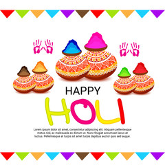 Vector illustration of a Colorful Promotional Background for Festival of Colors Holi Celebration.