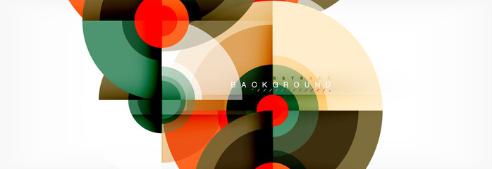 Circle geometric composition abstract background design, cover, template, brochure, flyer.