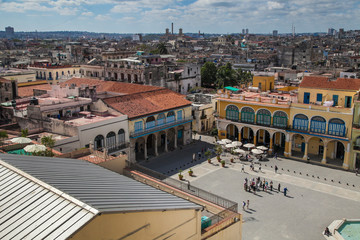 Havana, Cuba - 22 January 2013: Views of town center of squares and streets