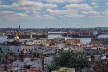  Havana, Cuba - 22 January 2013: Views of town center of squares and streets