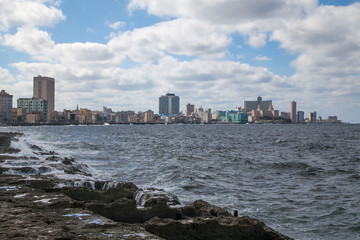  Havana, Cuba - 22 January 2013: Views of town center of squares and streets