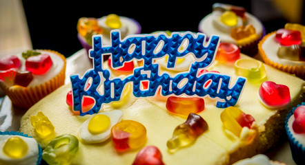 Birthday Cake with Happy Birthday Message
