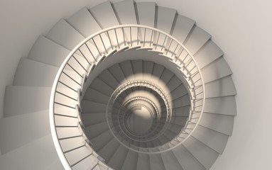 Fototapeta premium Generic round spiral staircase