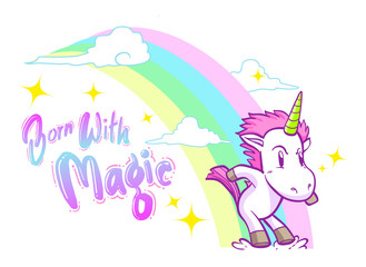 cute little unicorn background