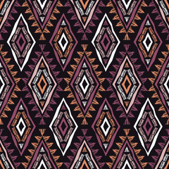 Ethnic boho seamless pattern. Patchwork texture. Weaving. Traditional ornament. Tribal pattern. Folk motif. Can be used for wallpaper, textile, invitation card, wrapping, web page background.