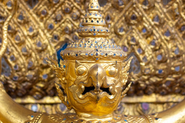 Garuda on the wall in Wat Phra Kaew or name officially as Wat Phra Si Rattana Satsadaram