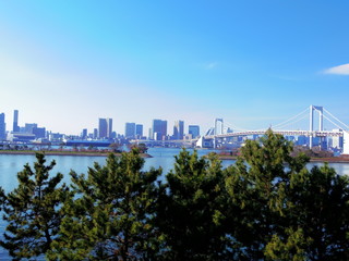 東京お台場より望むレインボーブリッジ