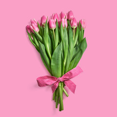 Fototapeta Bukiet różowych tulipanów obraz