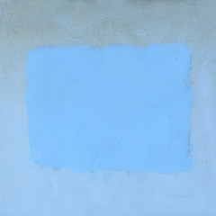 blue square on a cracked wall.photo with place for text