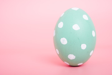 Beautiful Easter Green egg color on pink