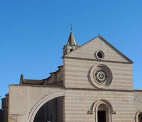Basilica of Saint Clare in Assisi, Umbria, Italy.