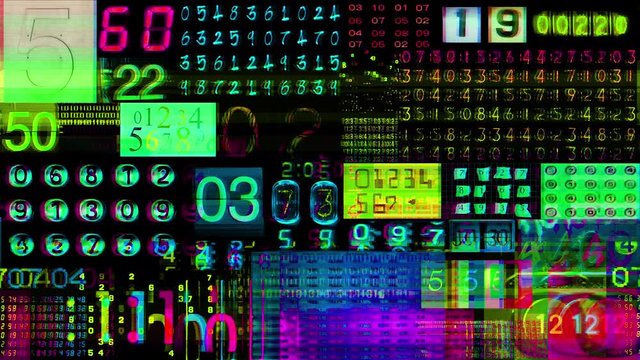 numbers code information clock counting