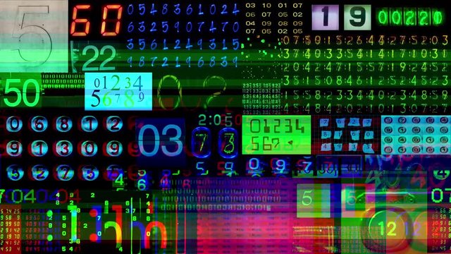 numbers code information clock counting