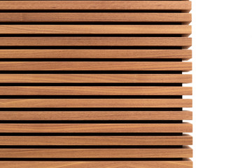 Wooden slats. Natural wood lath line arrange pattern texture background 