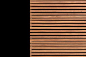Wooden slats. Natural wood lath line arrange pattern texture background 