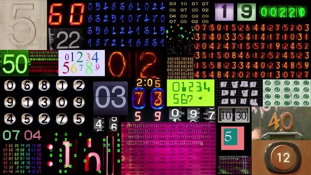 numbers code information clock counting