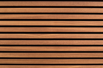 Wooden slats. Natural wood lath line arrange pattern texture background 