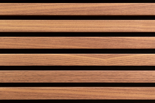 Wooden slats. Natural wood lath line arrange pattern texture background 