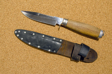hunting knife with scabbard