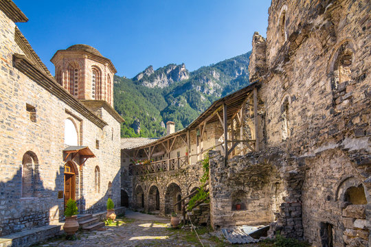 The Monastery of Agios Dionysios in Olympus, Greece, Europe.