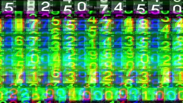 numbers code information clock counting