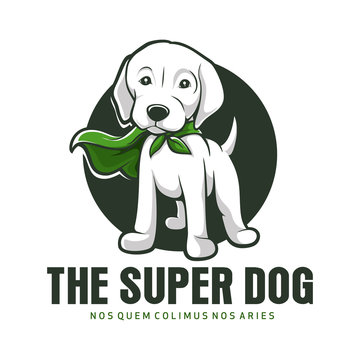 Super Dog Animal mascot Logo